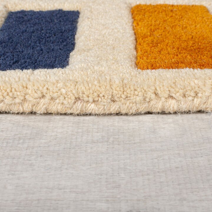 Retro vloerkleed - Ryano Blokken Multicolor