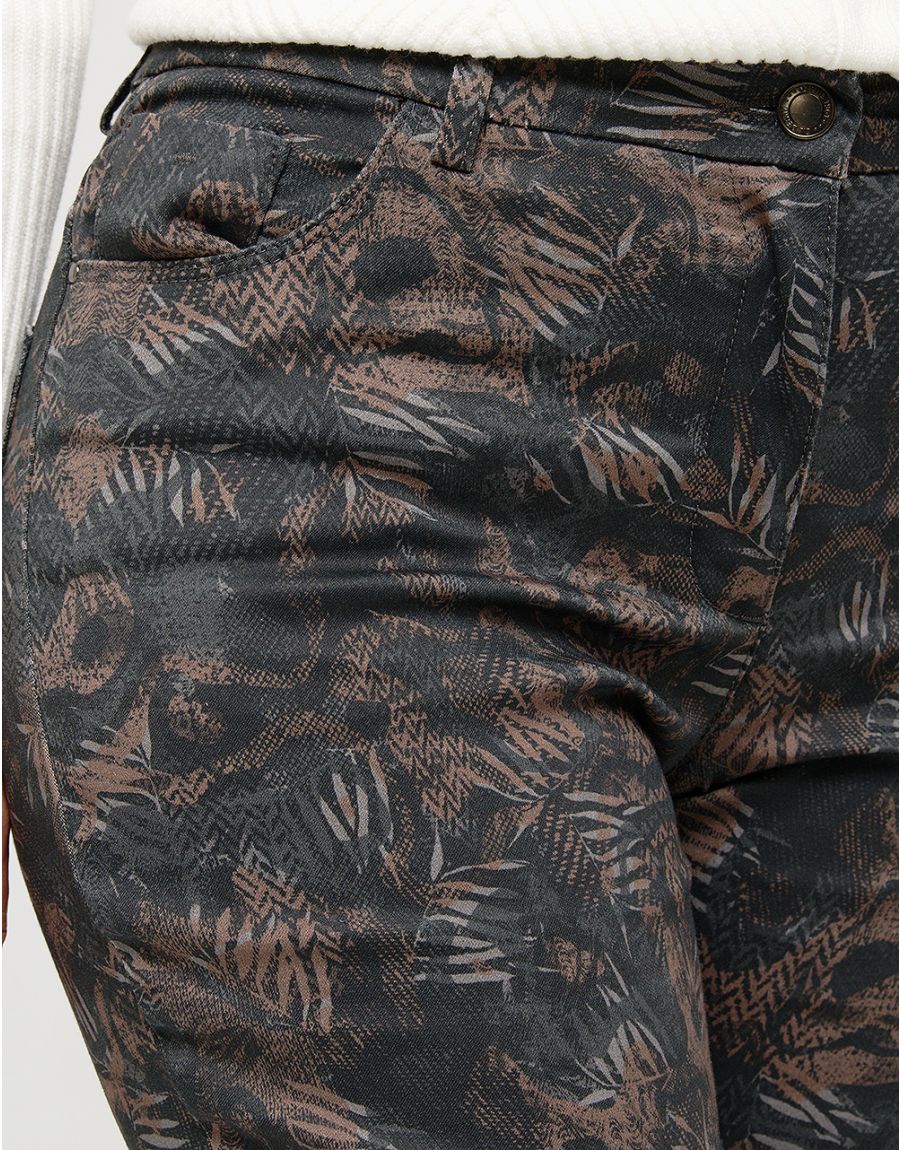 Pantalon marron motifs
