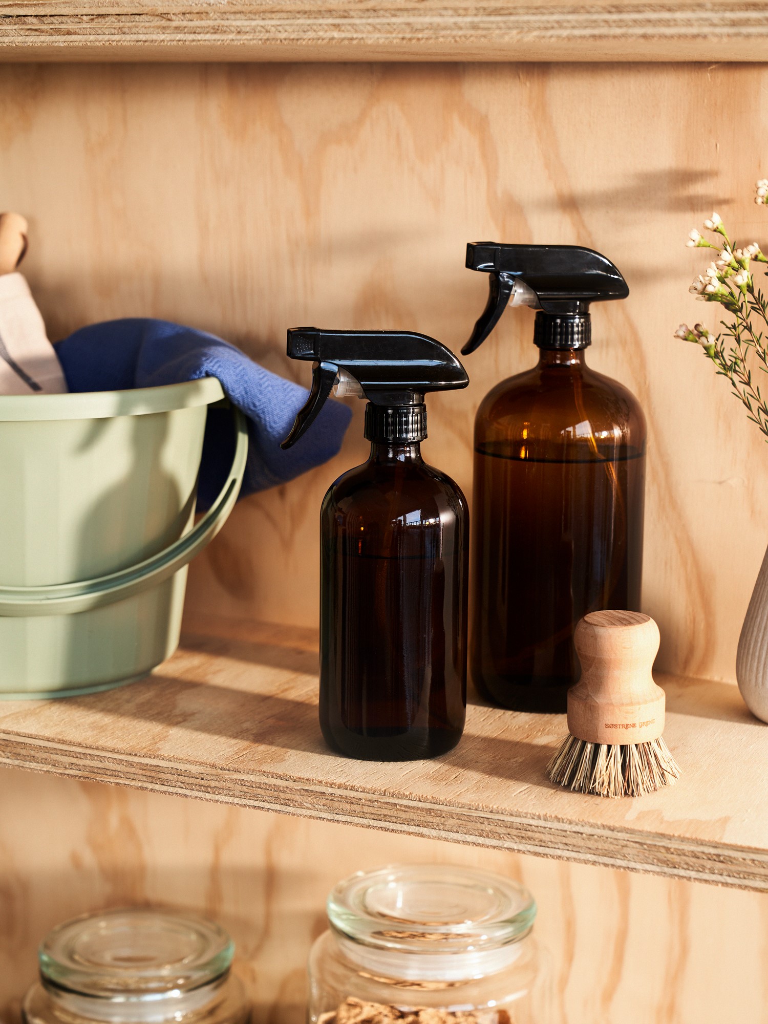 Sprayflaske 500 ml | Glas/plastik. 500 ml. | Brown