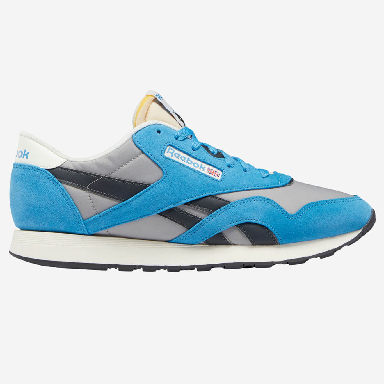 Reebok Baskets en Velours de Cuir & Mesh Cl Nylon gris/bleu