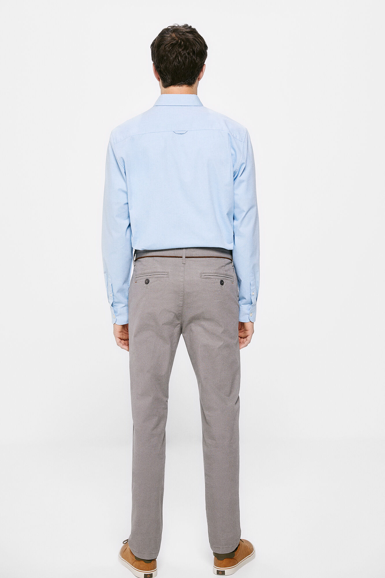 Chino micro print - cinza escuro