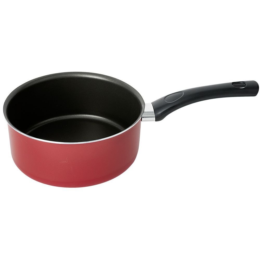 Casserole aluminium antiadhésive noir et rouge Ø 20 cm