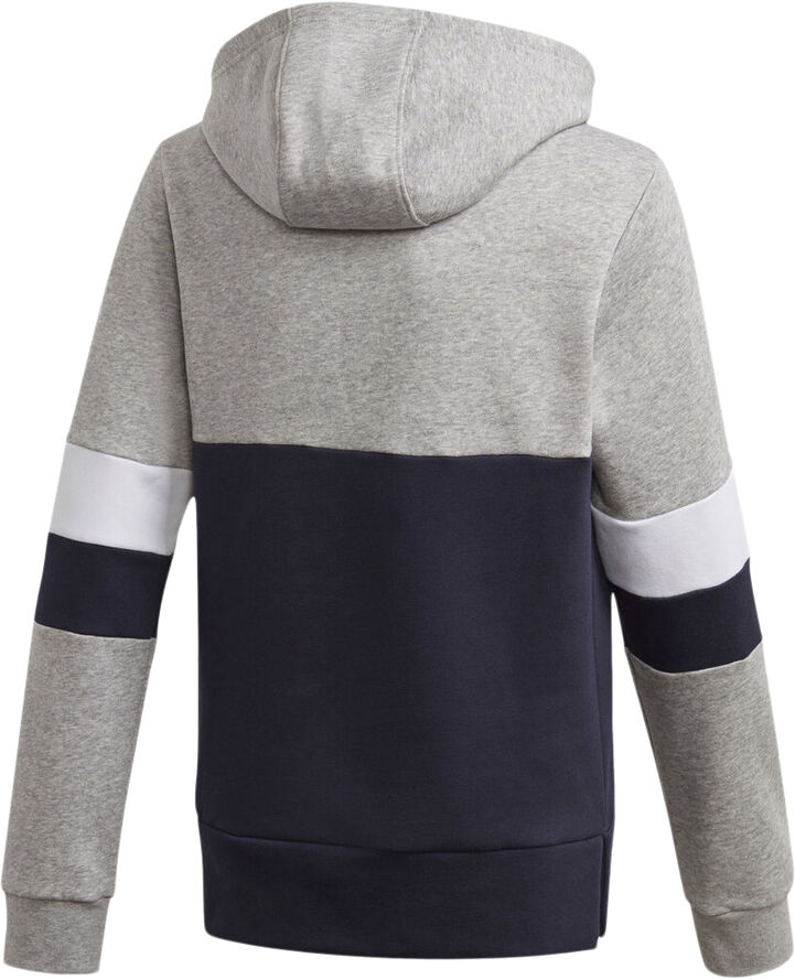 adidas Linear Colourblock Fleece hættetrøje Grå