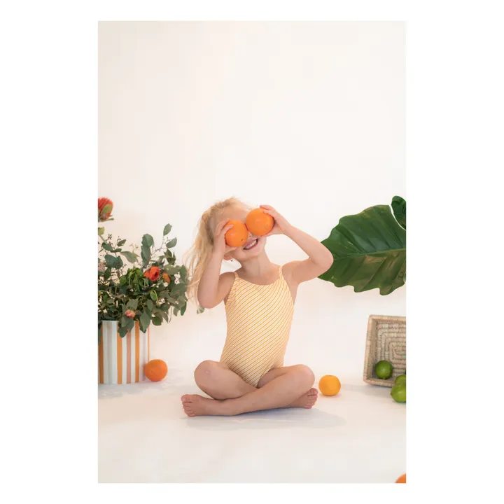 Ina Swim Maillot 1 Pièce Mara Rayé | Orange