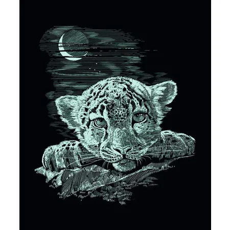 Mammut Scraper Kratzbild Fantasie, silber, 3 Stück