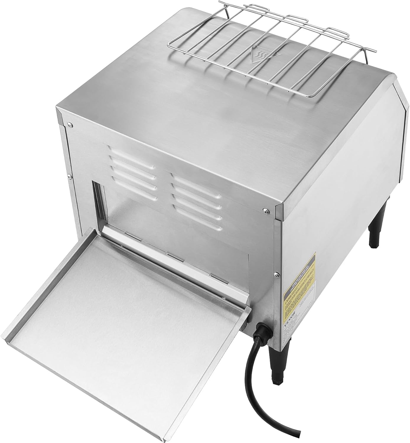 VEVOR Grille-Pain à Convoyeur Commercial 300 Tranche par Heure Toaster Grille Pain Inox 2200 W 7 Réglages de Vitesses avec Ramasse-Miettes pour Petit Pain Bagel Hamburger Boulangerie Restaurant Hôtel