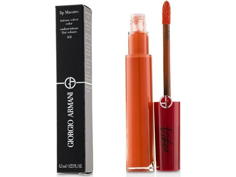 Giorgio Armani Giorgio Armani, Lip Maestro, Lip Stain, Flydende læbestift, 302, Orange, 6,5 ml Til kvinder