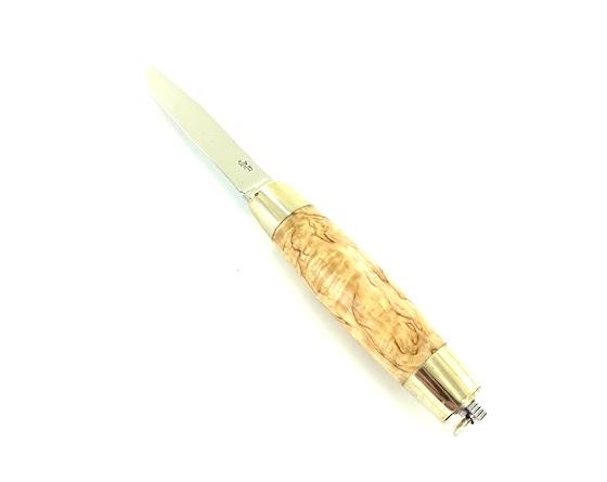 Remaud - couteau Tonneau Grand Modèle - Bouleau - mitres en maillechort Couteau de Poche par Remaud