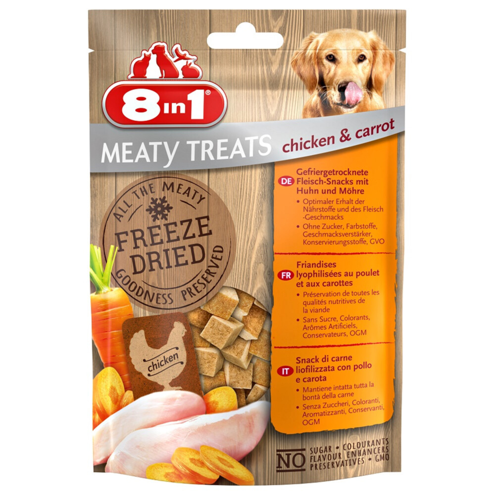 8in1 Meaty Treats Kip en Wortel50 gr