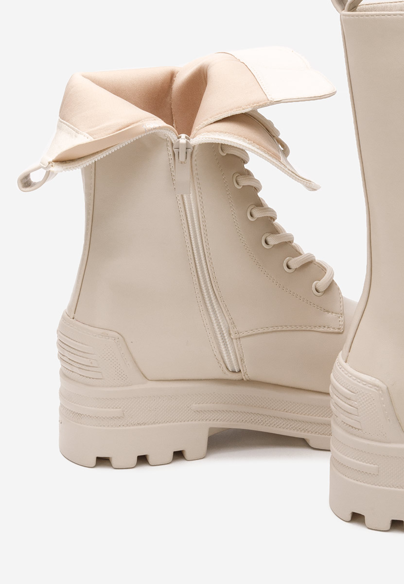 Bottines à lacets beige Serrato
