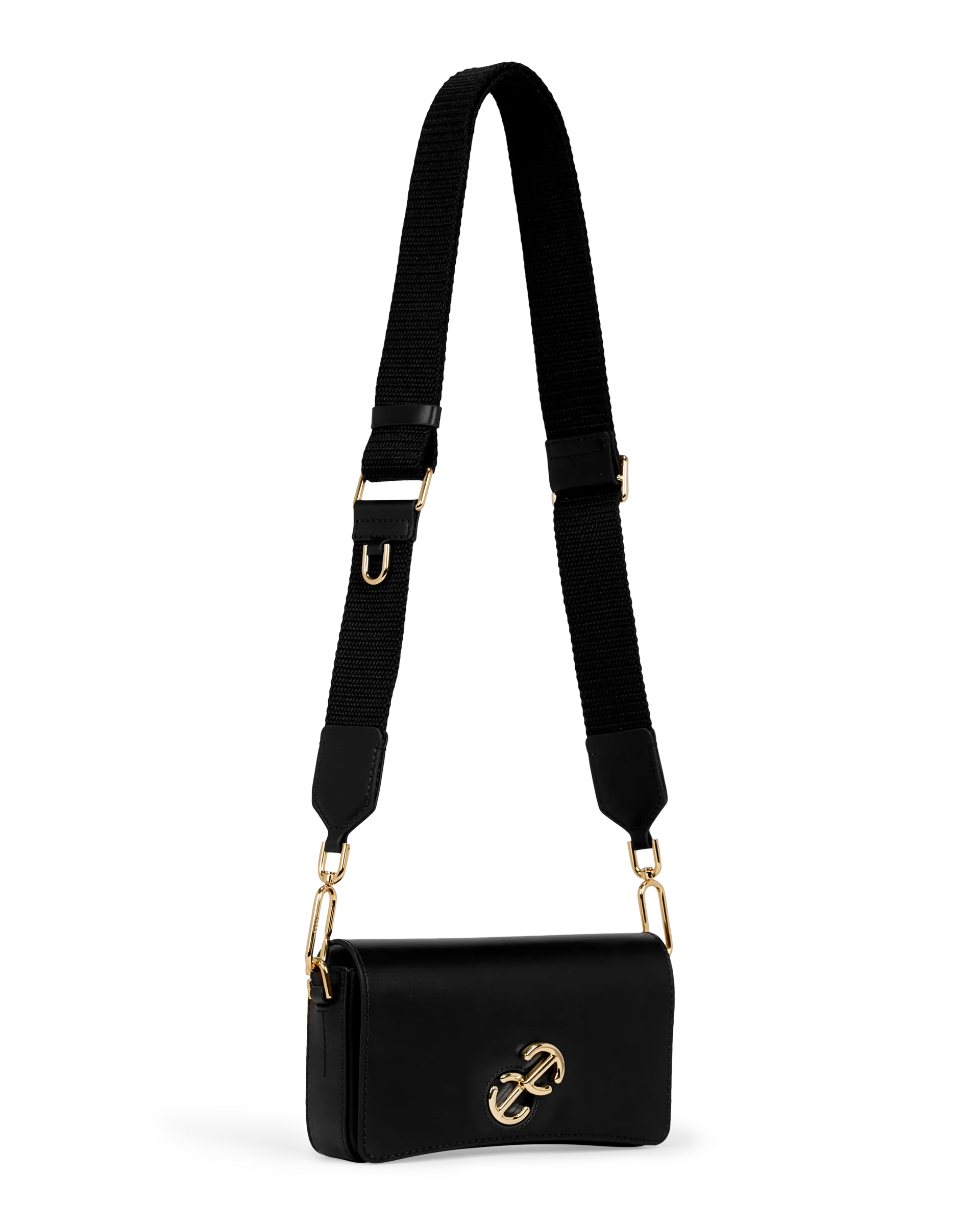 ECCO Pinch Bag Umhängetasche aus Leder Schwarz 11,5X20X5 cm