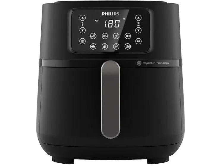 Philips Series 5000 Connected HD9285 XXL - Varmluftsrister - 7.2 liter - 2 kW - mørk sølv/sort