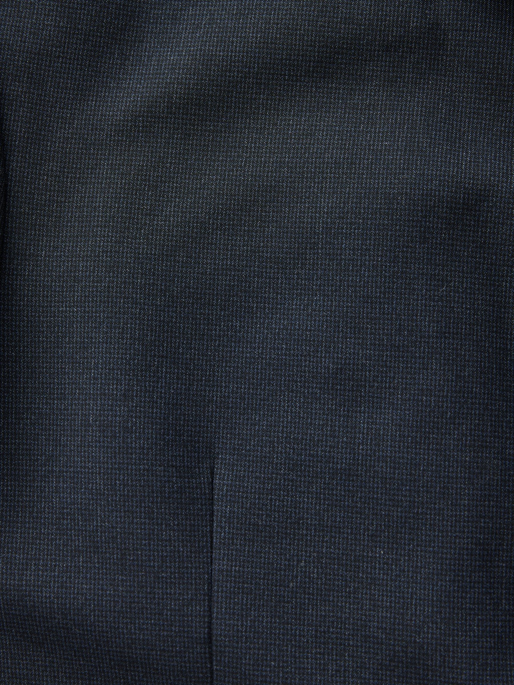 Donkerblauw - Regular Fit Motionflex Puppytooth Texture Suit Jacket