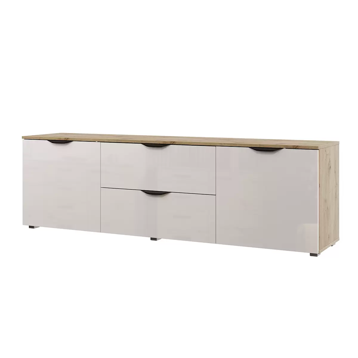 Lowboard Zürich Artisan Eiche,weiss