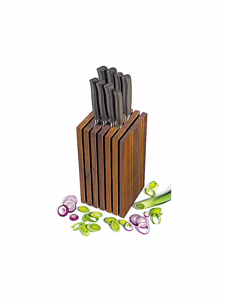 ZASSENHAUS Messerblock 13x26cm Nussbaum braun