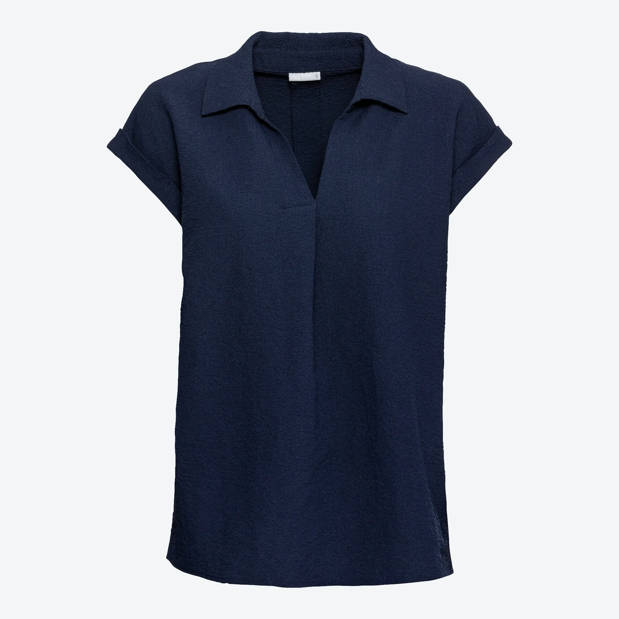 Damen-Bluse mit Crinkle-Effekt