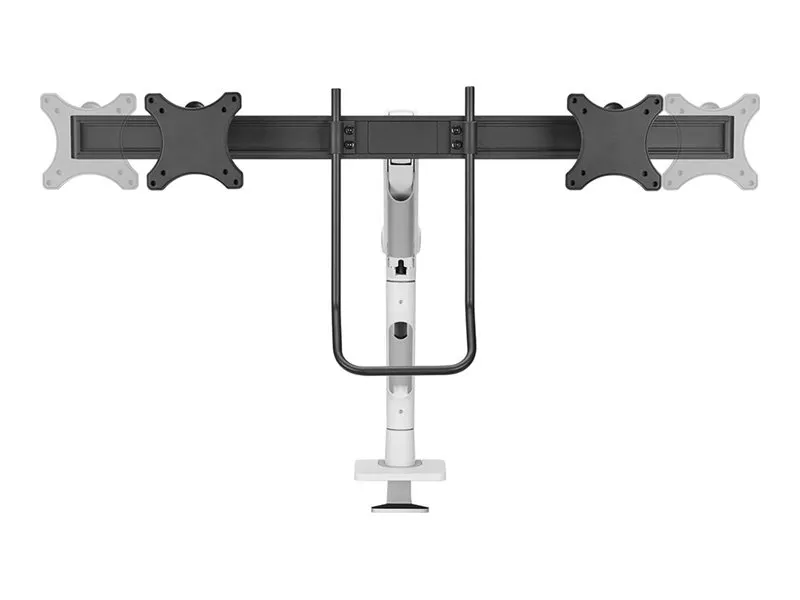 [OUTLET] - Neomounts DS75S-950WH2 - Monteringssæt (skrivebordsmonteringsarm) - fuld bevægelse - for 2 LCD displays - aluminium - hvid - skærmstørrelse: 17