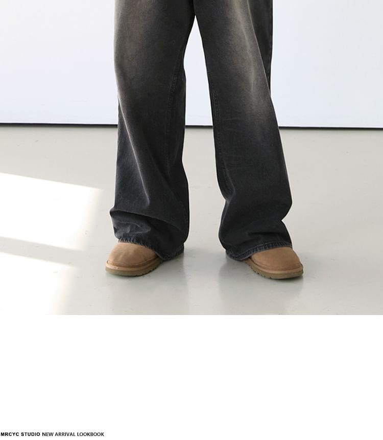 MRCYC - Mid Rise Washed Wide Leg Jeans