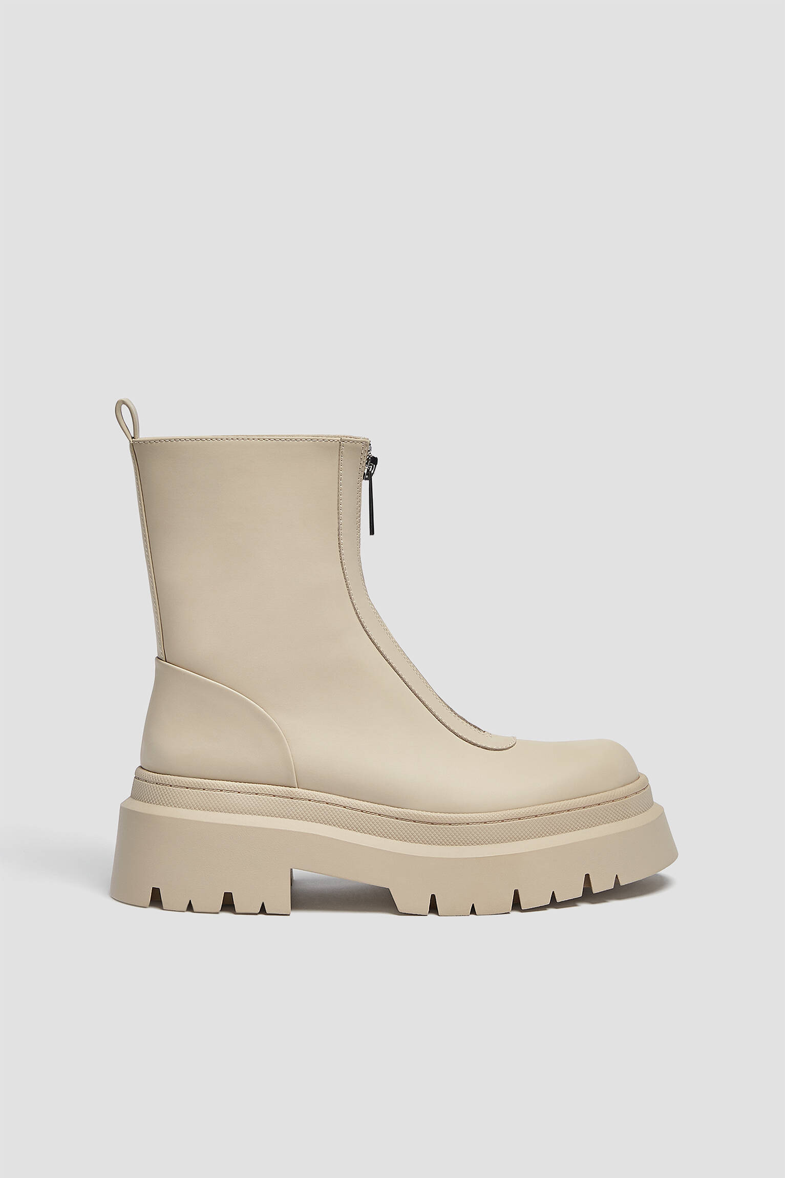 BOTA DE CAMISA COM DETALHE DE ZÍPER - NATURAL