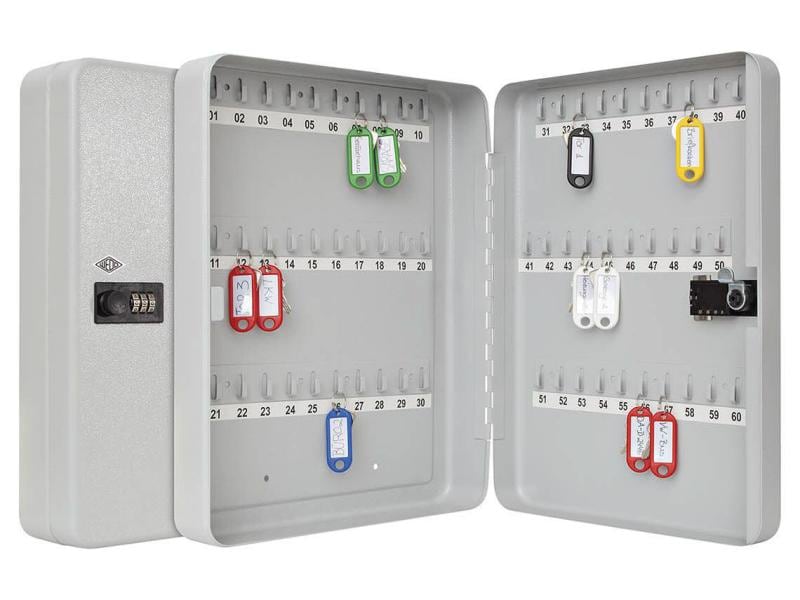 WEDO Schlüsselschrank mit Zahlenschloss, 60 Schlüssel Schlüsselschrank
