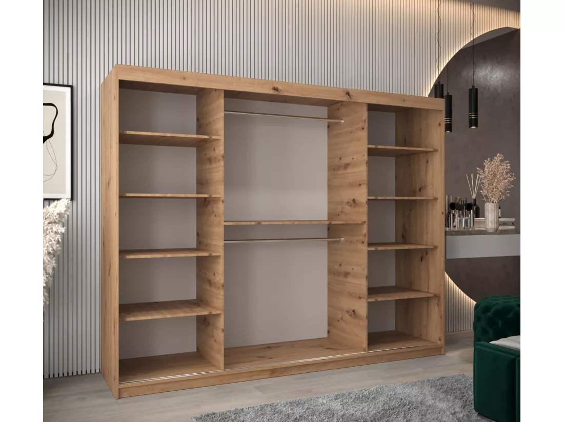 ARMOIRE PROMO T3 À PORTES COULISSANTES 200/250/62 3 Portes (Artisan/Artisan)