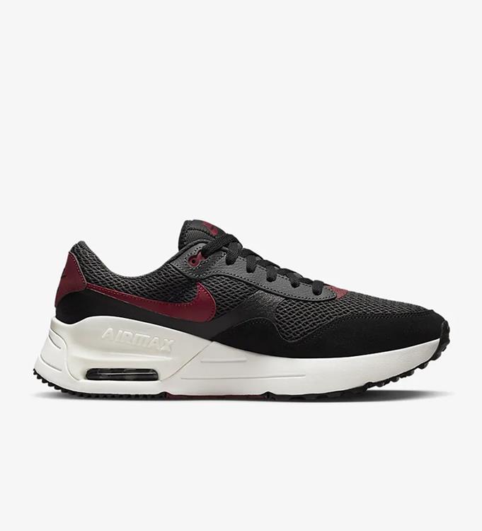 NIKE AIR MAX SYSTM MENS SHOES BLACK-TEAM-RED-ANTHRACITE-SUMM