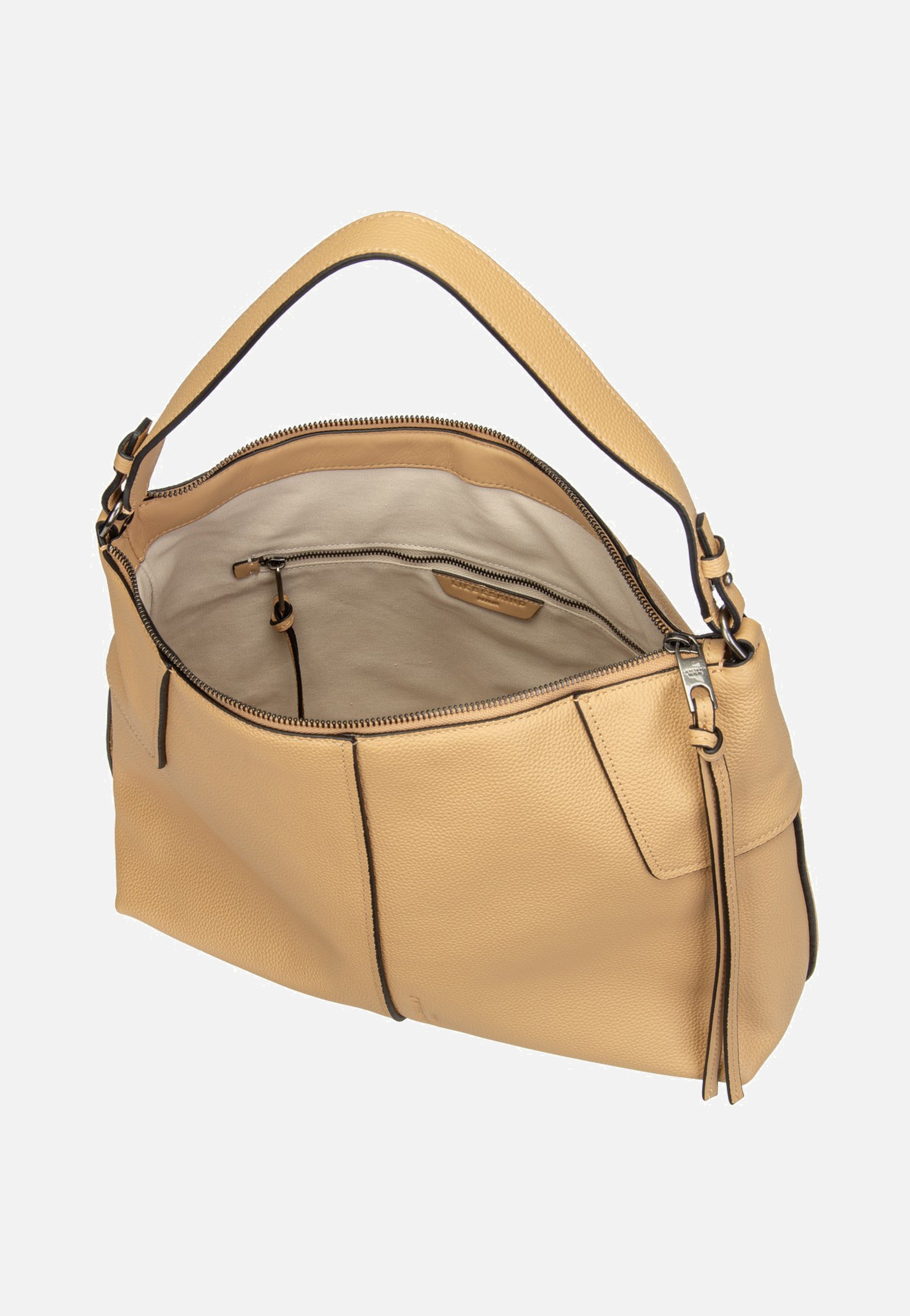 Mila Hobo M Small Pebble Light Tan - Hobo Bag