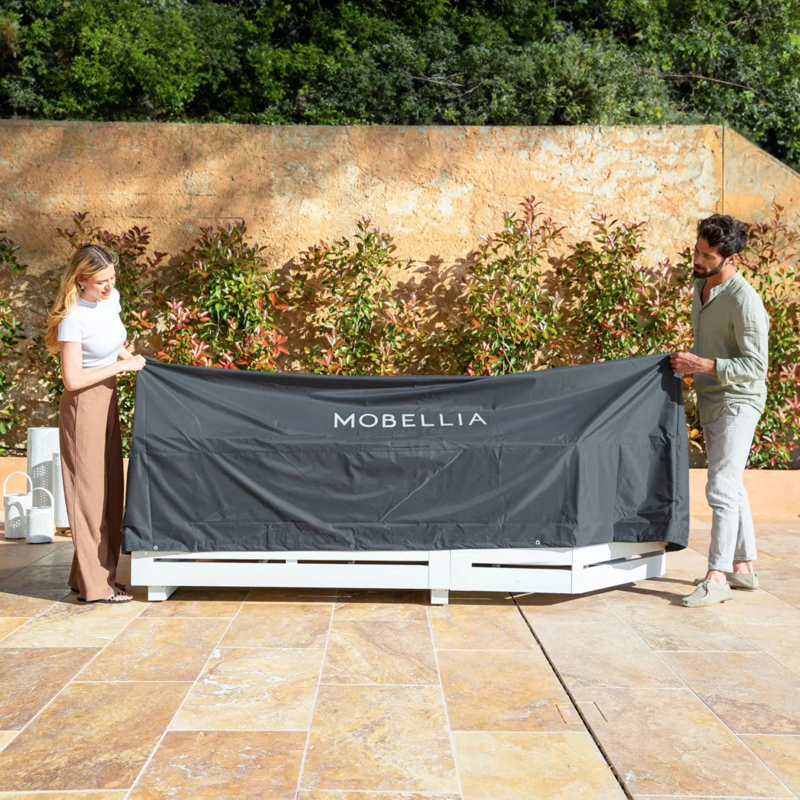 Housse de protection Imperméable pour Salon de jardin 250 x 250 cm Gris