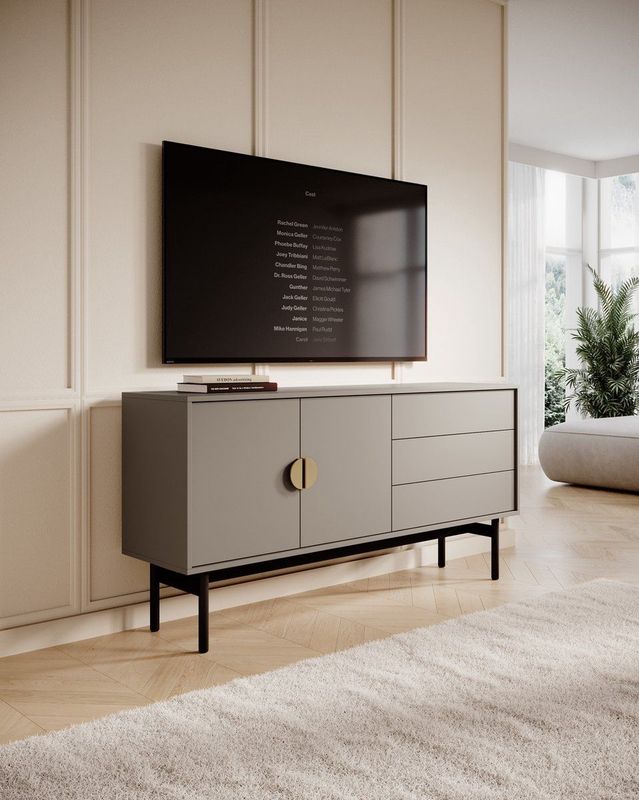 Selsey - STOON - TV-meubel - Beige/Cappuccino - Gelamineerd Spaanplaat