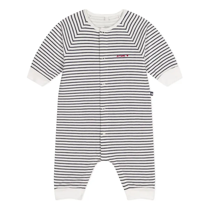 Petit Bateau Combinaison Magune Tubique | Bleu marine