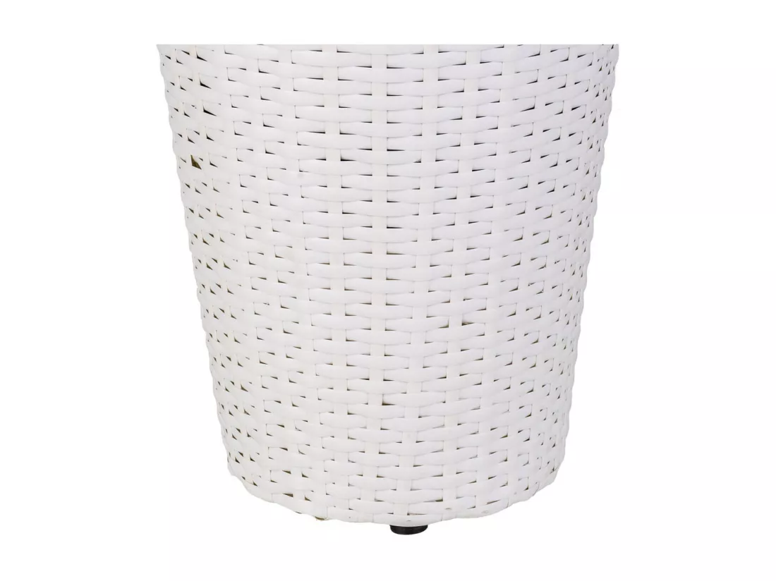 Cache-pot en rotin blanc d28x40h
