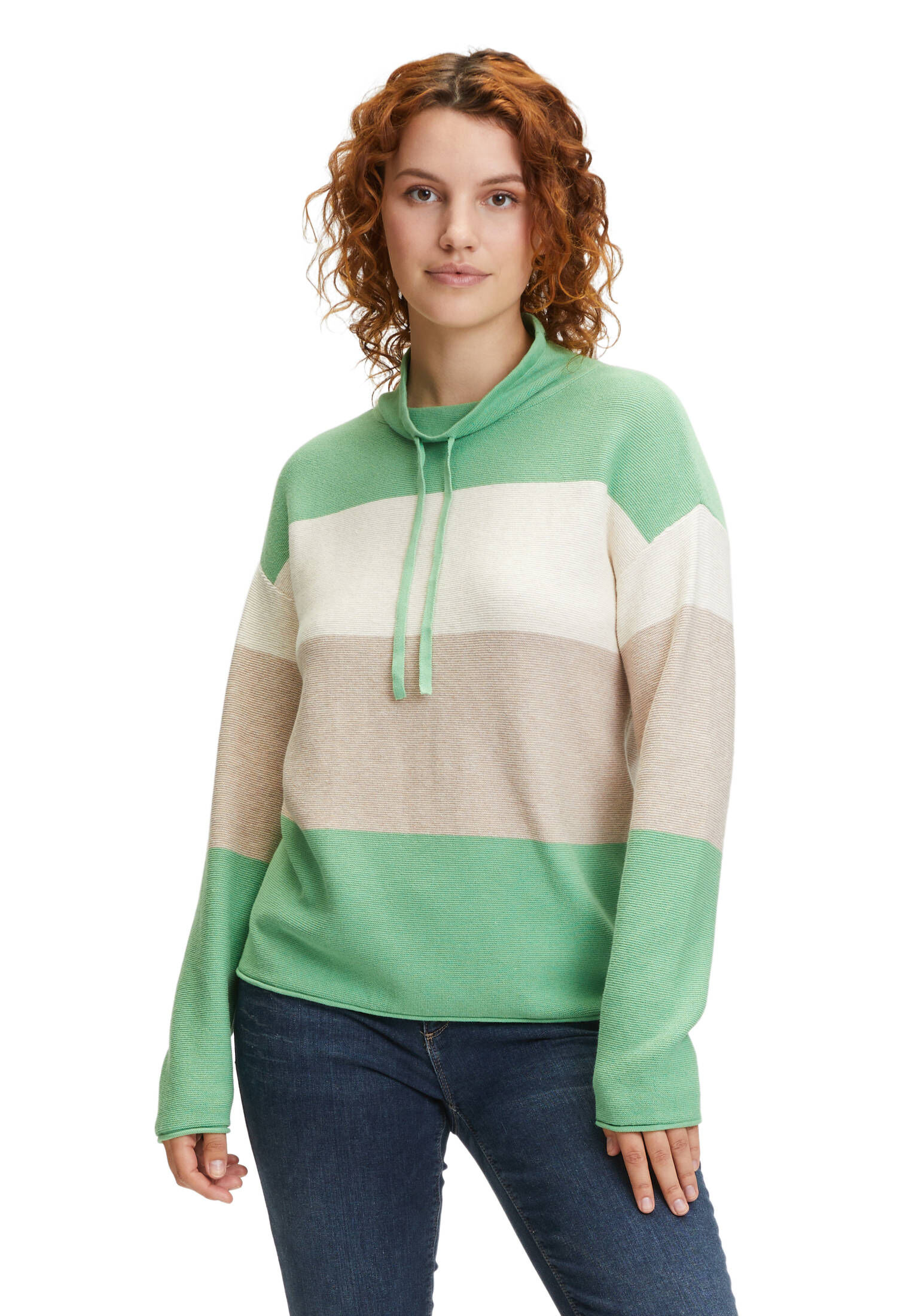 Betty & Co| Damen Strickpullover mit Color Blocking
