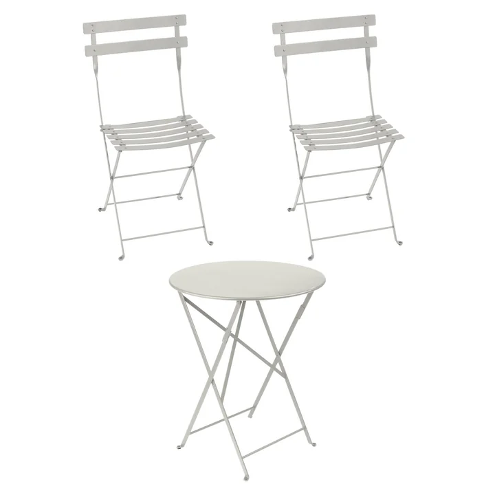 Fermob - Bistro Klapptisch   2 Klappstühle, lehmgrau