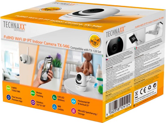 Technaxx Überwachungskamera »TX-146 Full HD  WLAN IP PT Innenkamera« Innenbereich