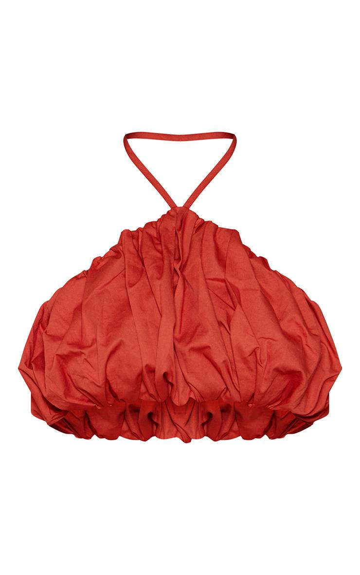 Rouille Ensemble Crop Top Bouffant Dos Nu Petite