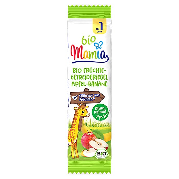 MAMIA BIO Bio-Früchteriegel 25 g, Apfel-Banane