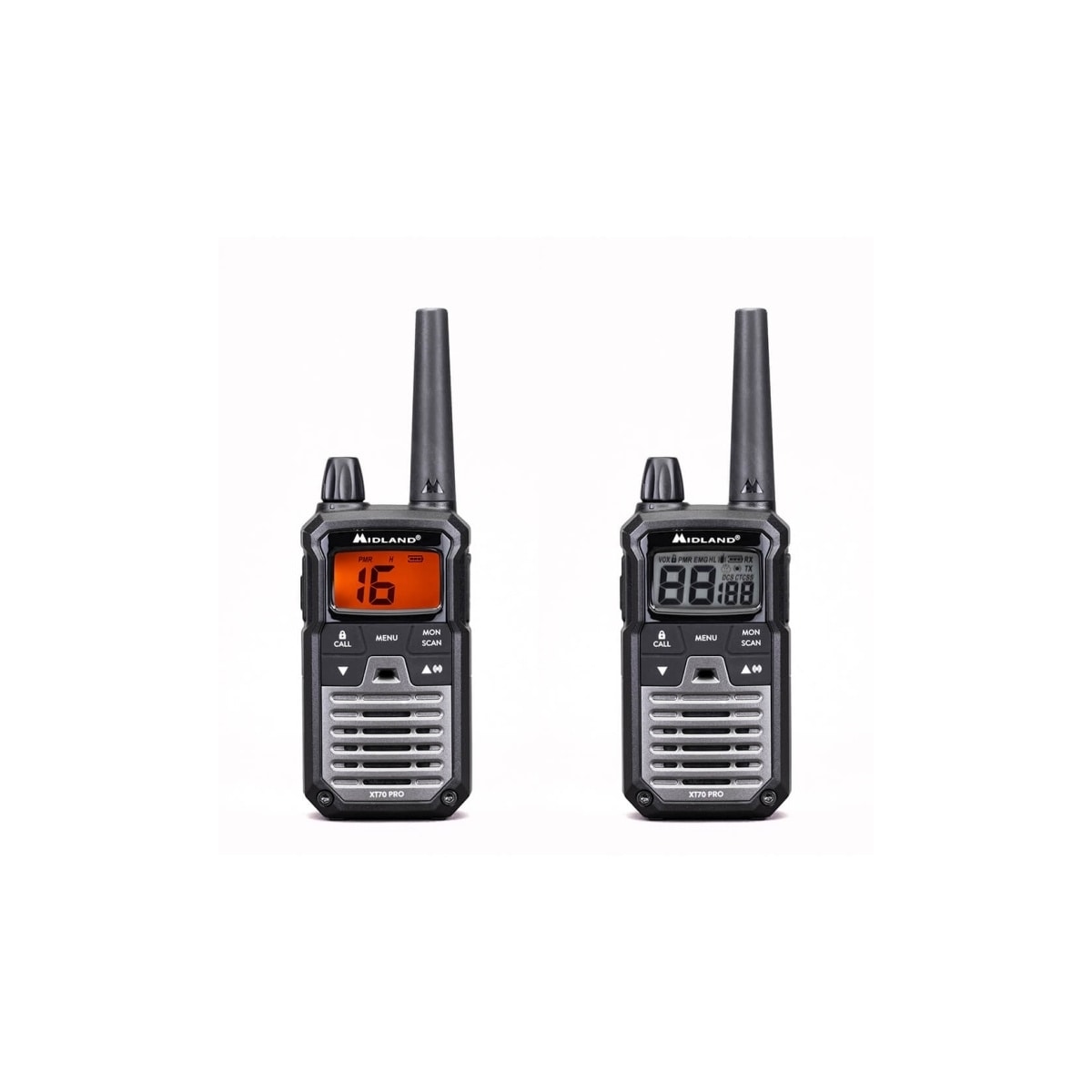 MIDLAND Walkie Talkie XT70 Pro Duo Svart/Mørkegrå