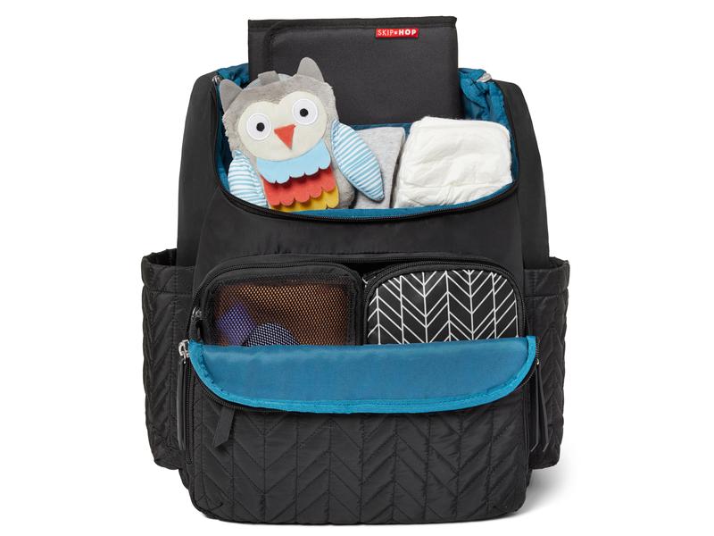 Skip Hop Wickelrucksack Forma schwarz Wickeltasche mit geräumigem Innenraum