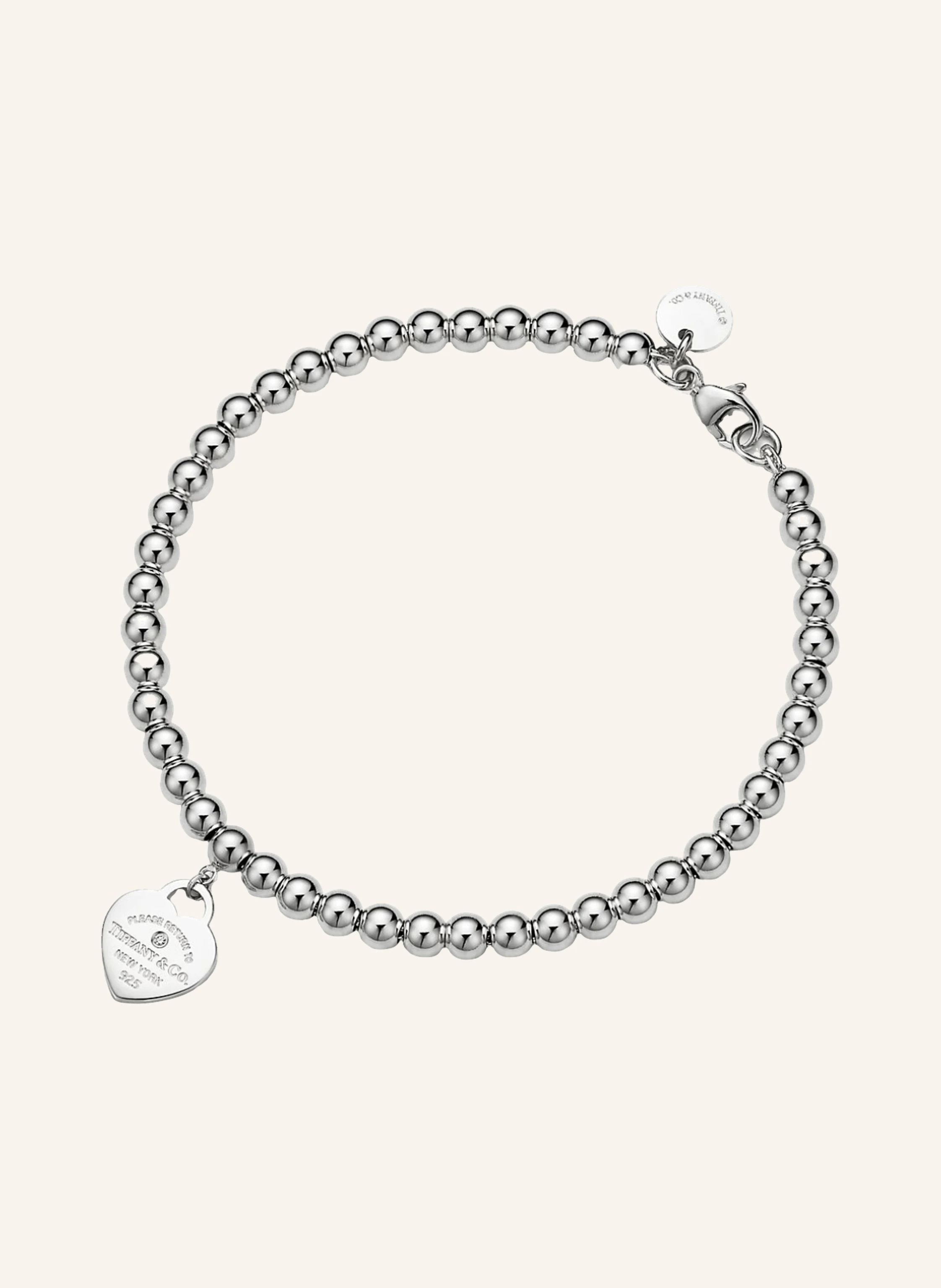 TIFFANY & Co. Armband RETURN TO TIFFANY™ aus Sterlingsilber mit einem Diamanten im runden Brillantschliff