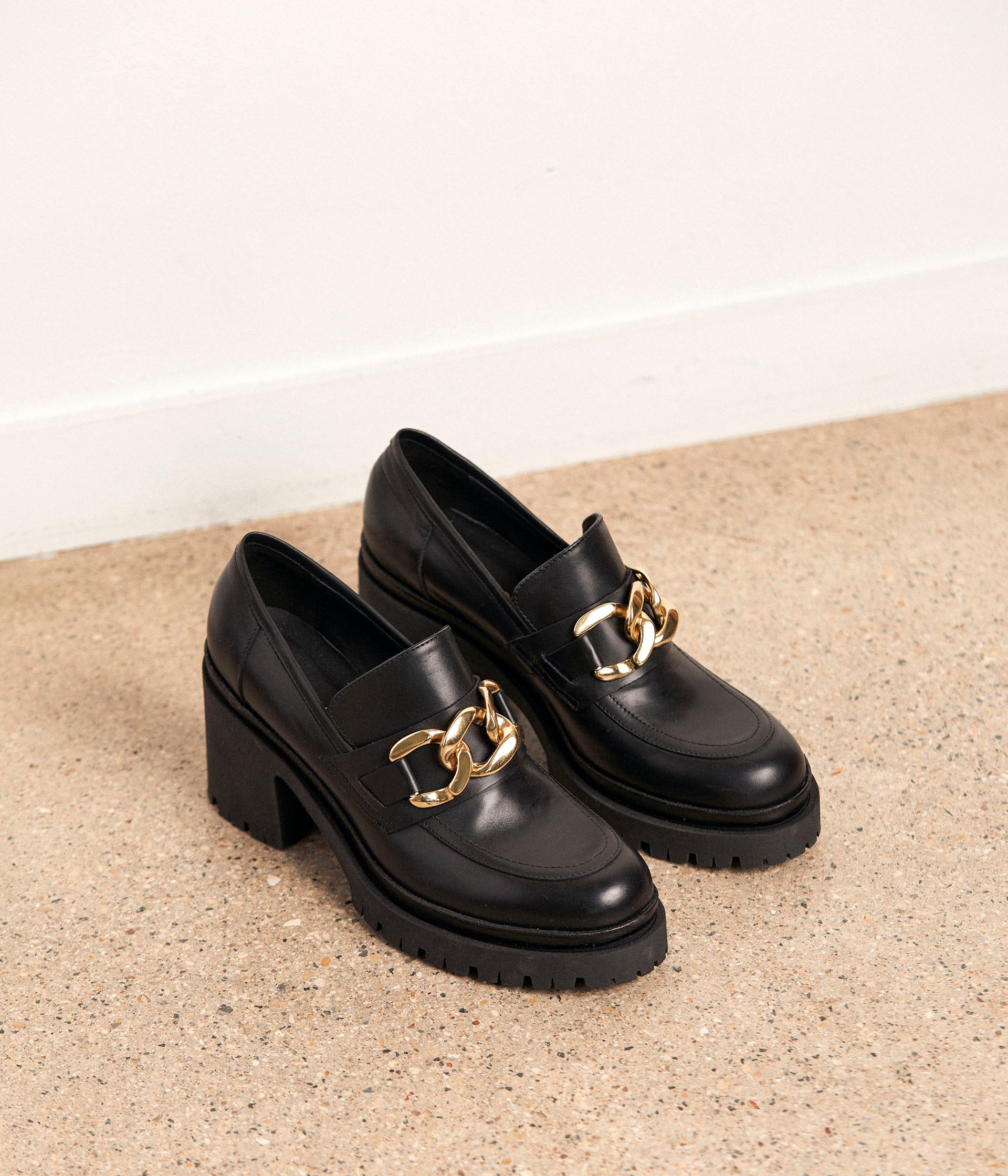 Mocassins noirs bijou Annah