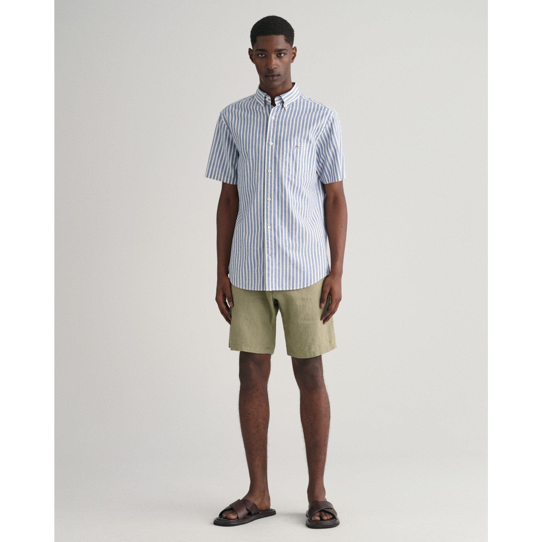 Gant REG COTTON LINEN STRIPE SS SHIRT SU