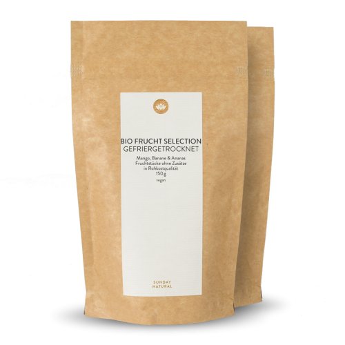 Sunday Natural Products  BIO FRUCHTMISCHUNG GEFRIERGETROCKNET MANGO, BANANE & ANANAS