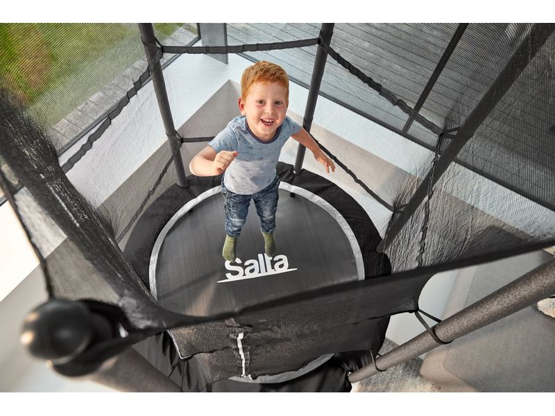 SALTA Trampolin Salta Junior 140 cm, Schwarz Trampolin für kleine Kinder konzipiert