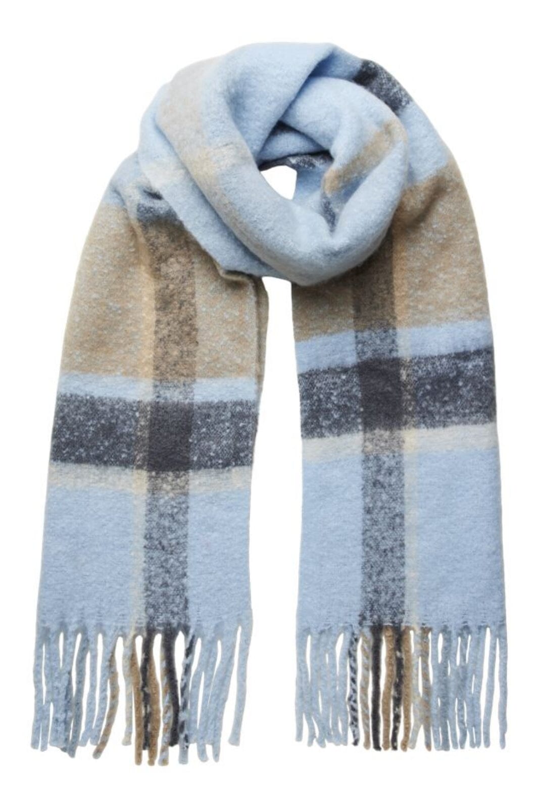 Pieces Pcbea Long Scarf 4535962 airy blue check