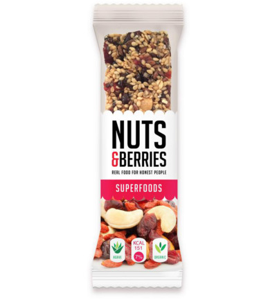 Nuts & Berries Bar Superfoods Bio (40 gr)