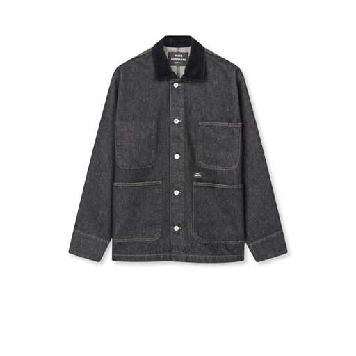 Mads Nørgaard Arizona Black Denim Chore Jakke, Black, 54