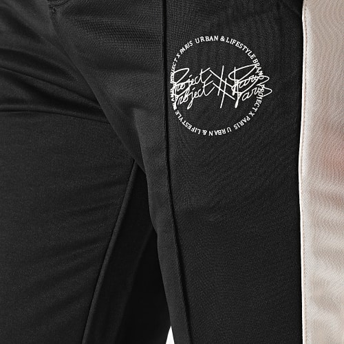 Pantalon Jogging A Bandes 2240172 Noir Beige