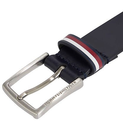 Tommy Hilfiger Gürtel - Leather Belt - Navy Blue