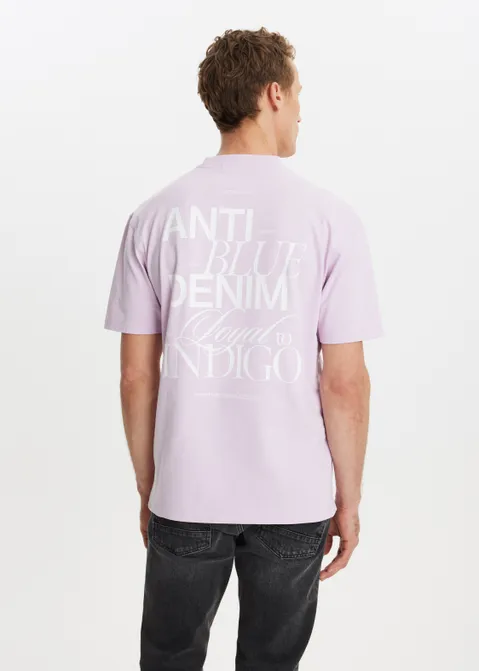 T-shirt met print letters paars (LILA L)