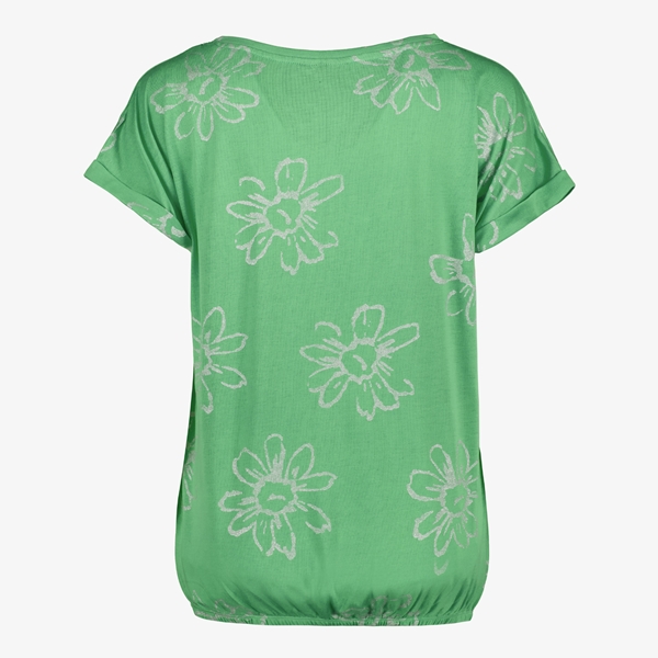 TwoDay dames T-shirt groen met bloemenprint